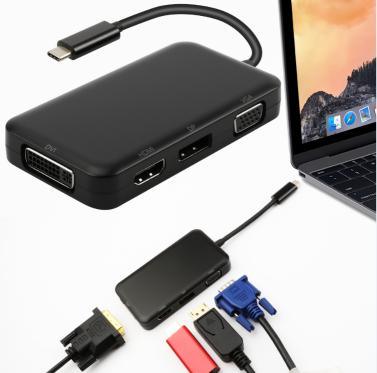 USB 3.1 Type C to USB-C*2+2*USB3.0 Adapter